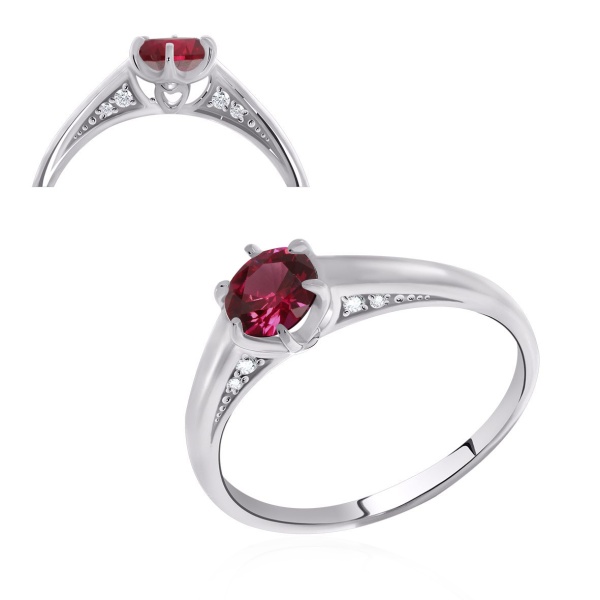 Кольцо из серебра с корундом со скидкой