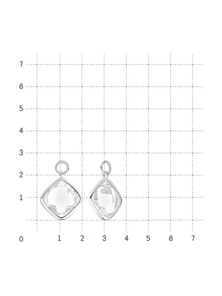 Купить подвеска из серебра с хрусталём