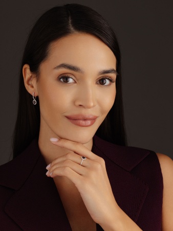 Серьги из серебра с гранатами