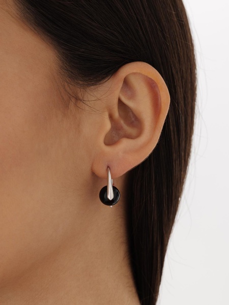 Серьги из серебра с агатами