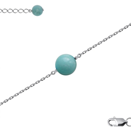 Купить браслет из серебра с амазонитами