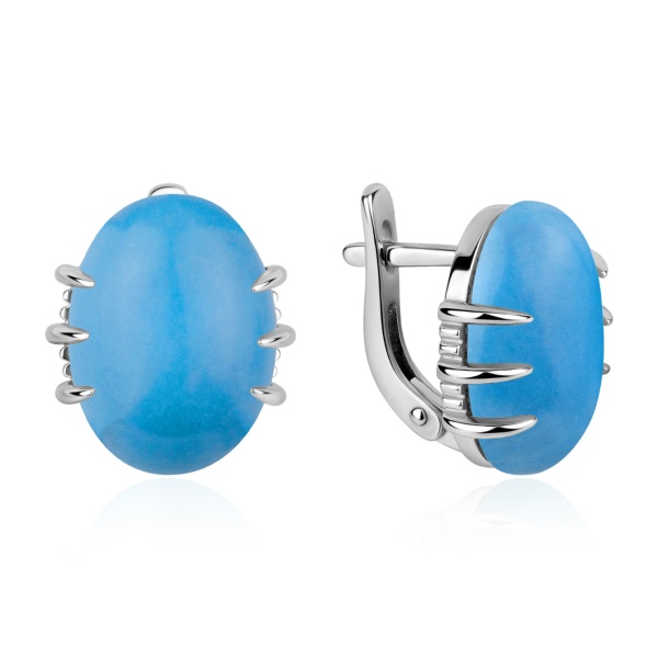 Серьги из серебра с бирюзой