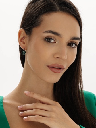 Серьги из серебра с ситаллами