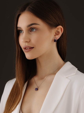 Купить подвеска из серебра с чароитом