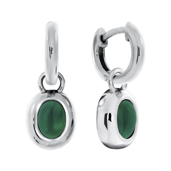 Серьги из серебра с агатами 2340390366-60 от KRASNOE, металл Серебро, вставка Агат