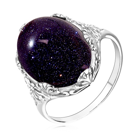 Купить кольцо из серебра с авантюрином в интернет-магазине KRASNOE