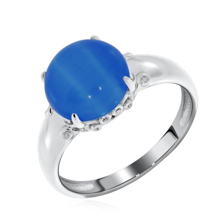 Купить кольцо из серебра с кошачим глазом в интернет-магазине KRASNOE