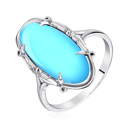 Купить кольцо из серебра с бирюзой в интернет-магазине KRASNOE