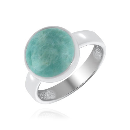 Купить кольцо из серебра с амазонитом в интернет-магазине KRASNOE