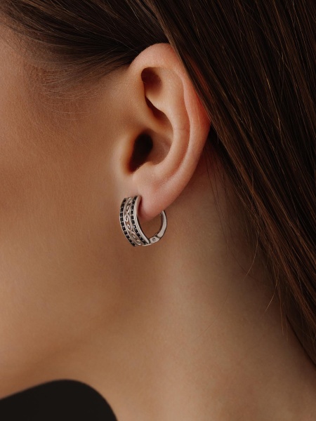 Серьги из серебра с ситаллами 2348881322л-20 от KRASNOE, металл Серебро, вставка Ситалл