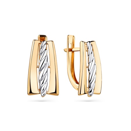 Серьги из золота без вставок 002-0469-0000-011 от KRASNOE, металл Золото, вставка Без вставок