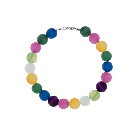 Купить браслет из серебра с ледяными агатами Купить браслет из серебра с ледяными агатами