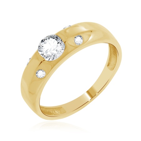 Кольцо из серебра с фианитами со скидкой Кольцо из серебра с фианитами со скидкой