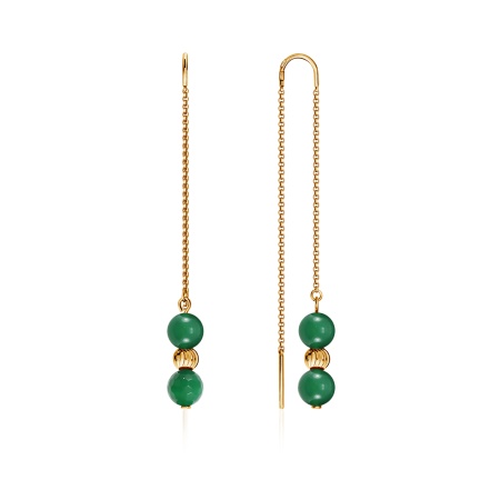 Серьги из серебра с агатами 2320390720-60 от KRASNOE, металл Серебро, вставка Агат