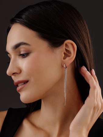 Серьги из серебра без вставок 2340401640-4 от KRASNOE, металл Серебро, вставка Без вставок