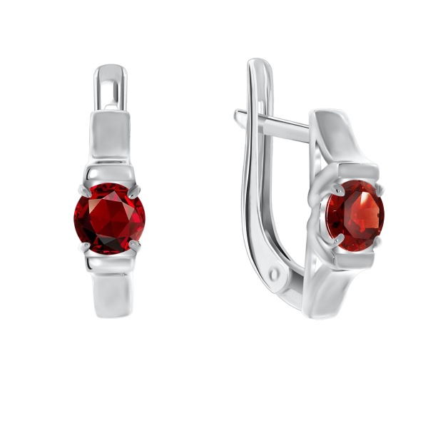 Серьги из серебра с кристалл ювелирныйами 2340290264-31 от KRASNOE, металл Серебро, вставка Кристалл ювелирный