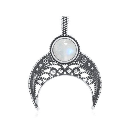 Купить подвески из серебра с лунным каменем