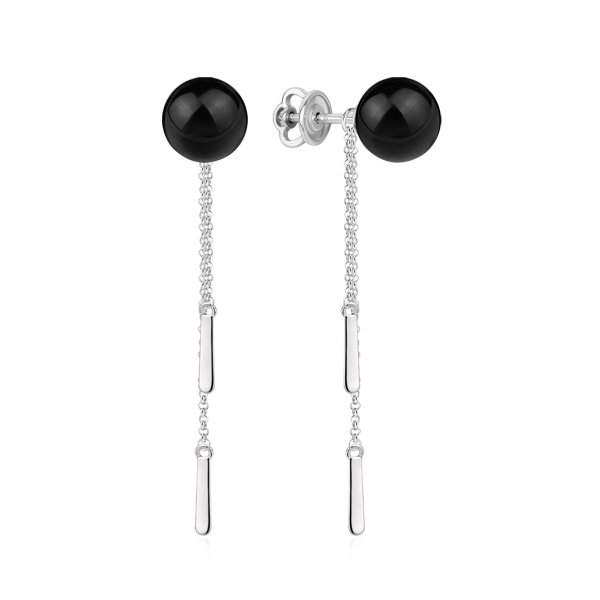 Пусеты из серебра с агатами в ювелирном интернет-магазине