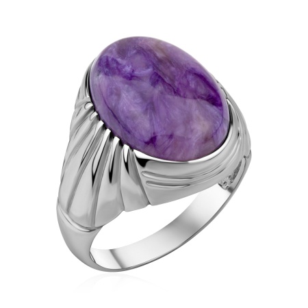 Купить кольцо из серебра с чароитом в интернет-магазине KRASNOE