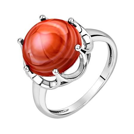 Купить кольцо из серебра с сердоликом в интернет-магазине KRASNOE