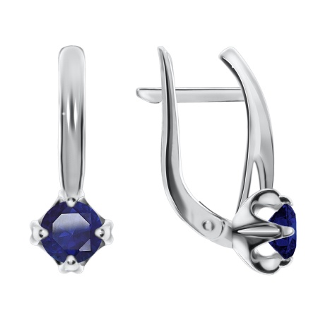 Серьги из серебра с ситаллами 2340880018-80 от KRASNOE, металл Серебро, вставка Ситалл