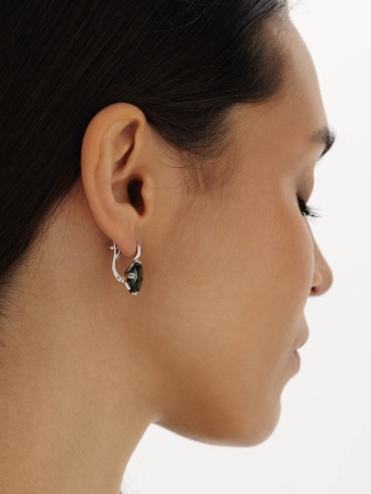 Серьги из серебра с ситаллами