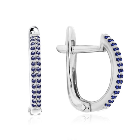 Серьги из серебра с ситаллами 2340881323-82 от KRASNOE, металл Серебро, вставка Ситалл