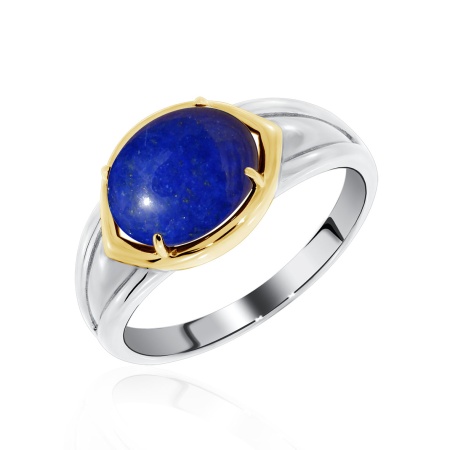 Купить кольцо из серебра с лазуритом в интернет-магазине KRASNOE