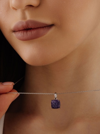 Купить подвеска из серебра с чароитом