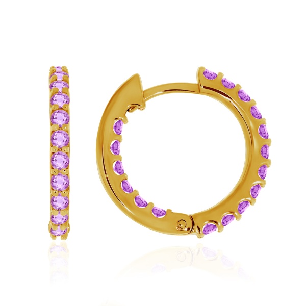 Серьги из серебра с аметист 2318061315 от KRASNOE, металл Серебро, вставка Аметист