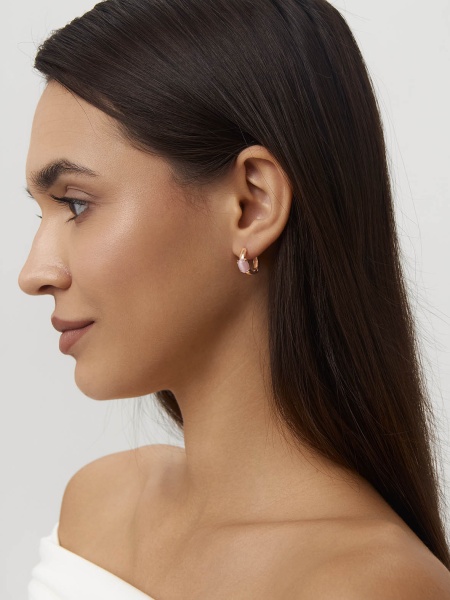 Серьги из серебра с кошачьим глазом 2320261878-30 от KRASNOE, металл Серебро, вставка Кошачий глаз
