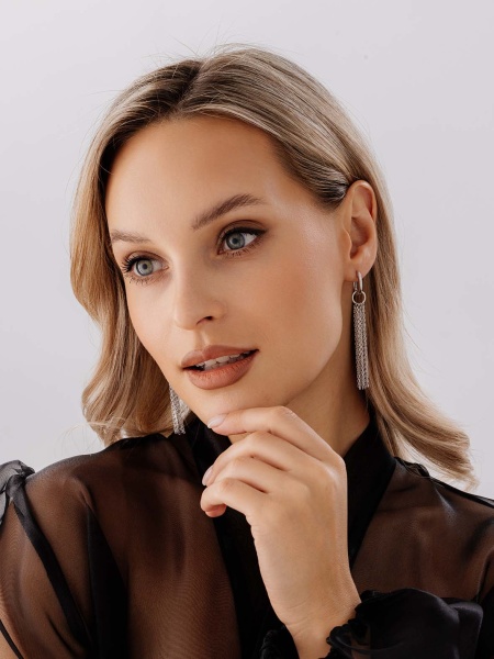 Серьги из серебра без вставок в ювелирном интернет-магазине