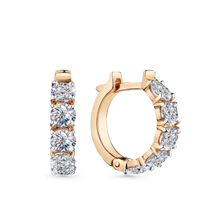 Серьги из золота 002-0791-0001-011 от KRASNOE, металл Золото, вставка Фианит