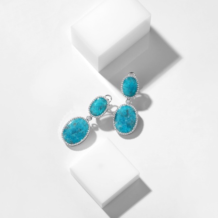 Серьги из золота с турмалинами и бриллиантами charming