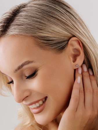 Пусеты из серебра без вставок