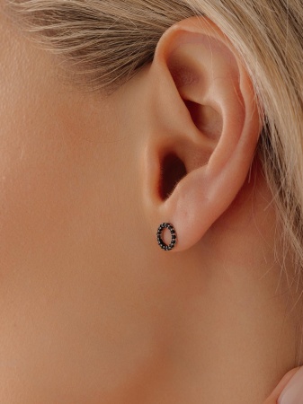 Пусеты из серебра с ситаллами со скидкой