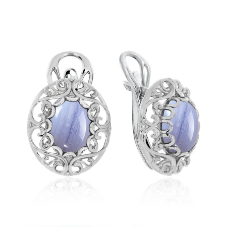 Серьги из серебра с агатами 2340392115-84 от KRASNOE, металл Серебро, вставка Агат