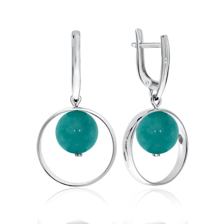 Серьги из серебра с агатами