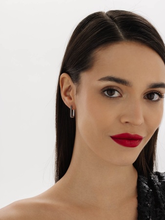 Серьги из серебра с ситаллами