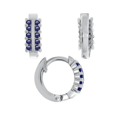 Серьги из серебра с ситаллами 2340881278-82 от KRASNOE, металл Серебро, вставка Ситалл