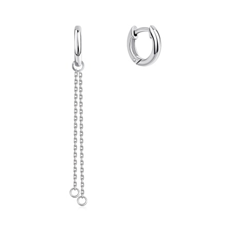 Серьги из серебра с фианитом