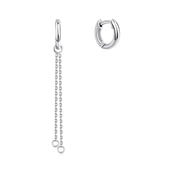 Серьги из серебра с фианитом