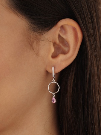 Серьги из серебра с фианитами 2340204754-30 от KRASNOE, металл Серебро, вставка Фианит