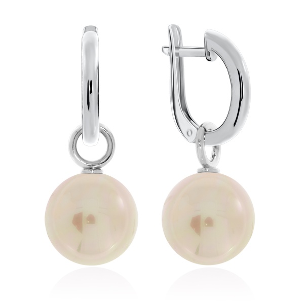 Серьги из серебра с жемчугом