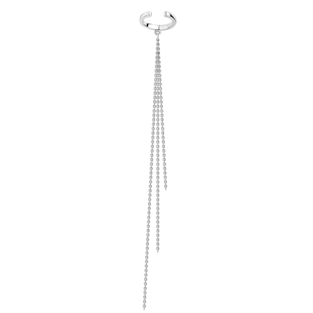 Серьга из серебра без вставок