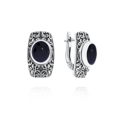 Серьги из серебра с агатами 2310391370-20 от KRASNOE, металл Серебро, вставка Агат