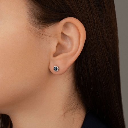 Пусеты из серебра с топазом П340074140л-76 от KRASNOE, металл Серебро, вставка Топаз London