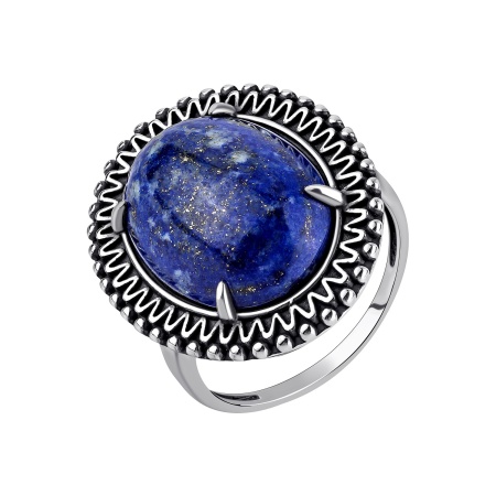 Купить кольцо из серебра с лазуритом в интернет-магазине KRASNOE