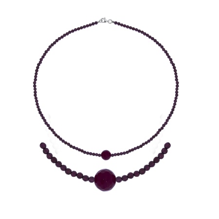 Колье из серебра с агатами