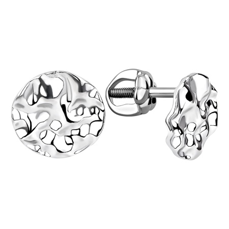 Пусеты из серебра без вставок 2340405667 от KRASNOE, металл Серебро, вставка Без вставок